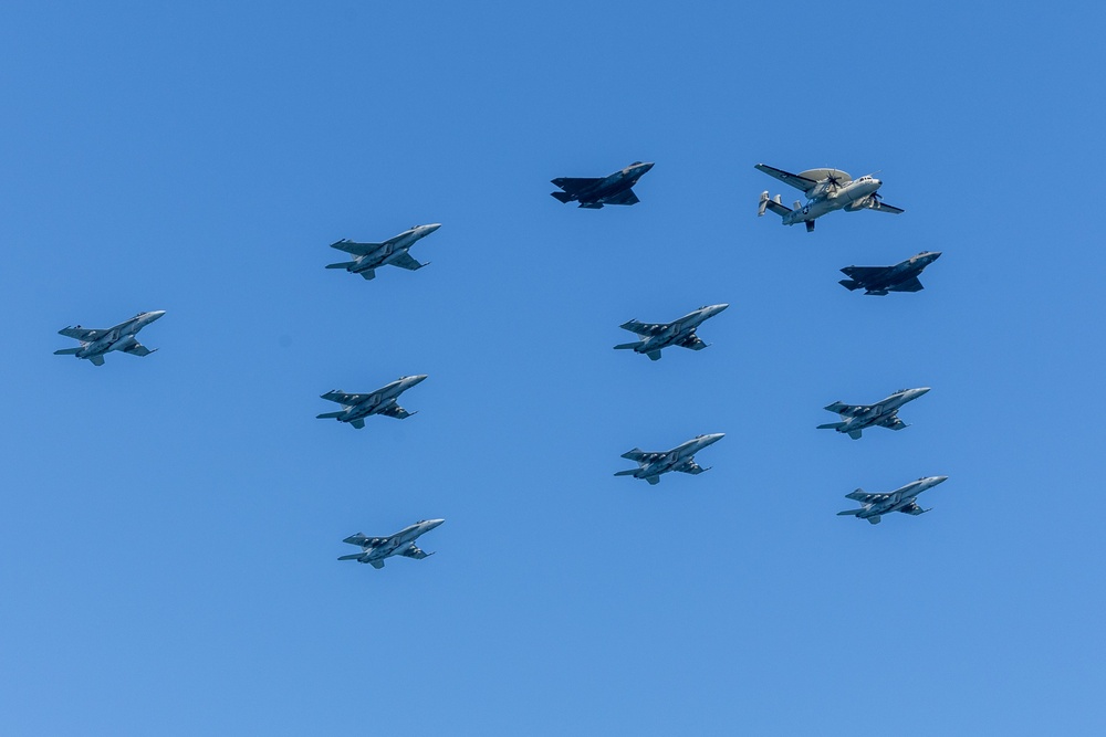 USS George H.W. Bush participates in the Titans of the Sea Presidential Review celebrating the Navy’s 250th birthday.