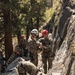 U.S. service members and German soldiers conduct repelling exercises during Mountain Medicine 3-25