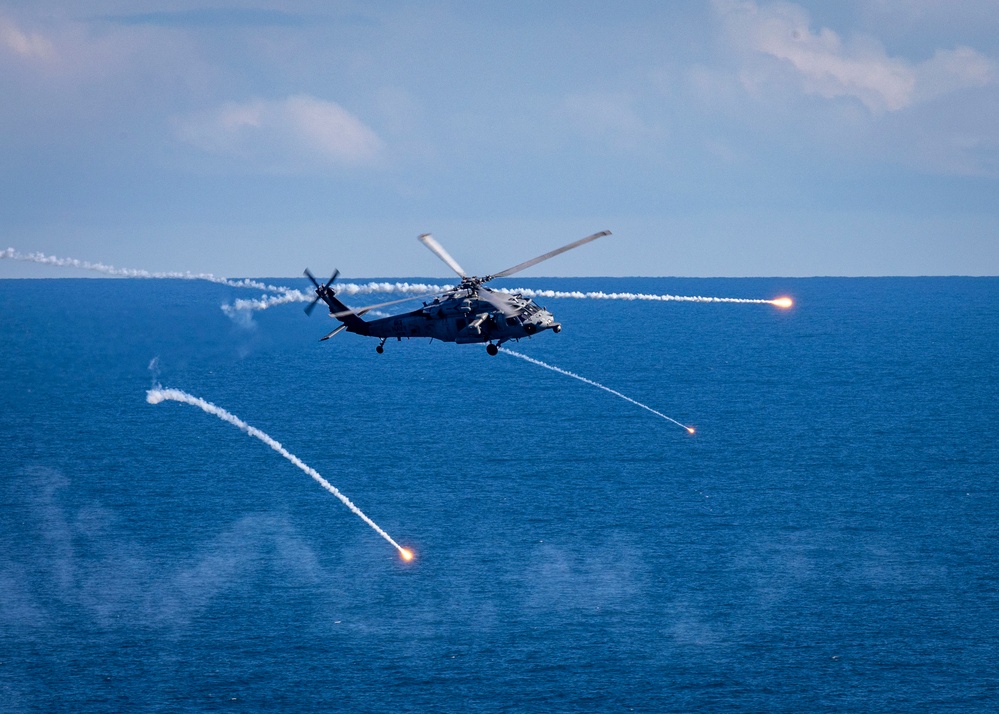 USS George H.W. Bush participates in the Titans of the Sea Presidential Review celebrating the Navy’s 250th birthday.