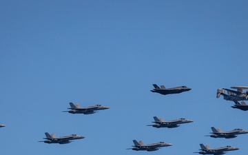 USS George H.W. Bush participates in the Titans of the Sea Presidential Review celebrating the Navy’s 250th birthday.