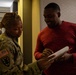 Mississippi National Guard Soldiers verify information for laundry bags during Washington, D.C. mission
