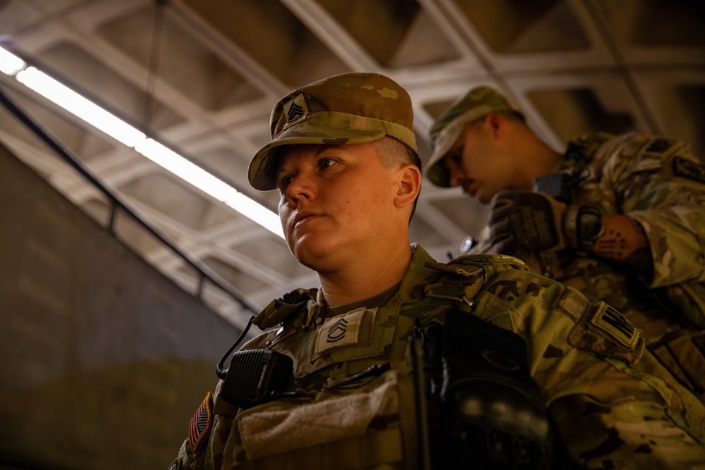 Mississippi Nation Guard Soldiers patrol the Washington Metro