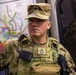 A Mississippi Nation Guard Soldier rides the train while patrolling the Washington Metro
