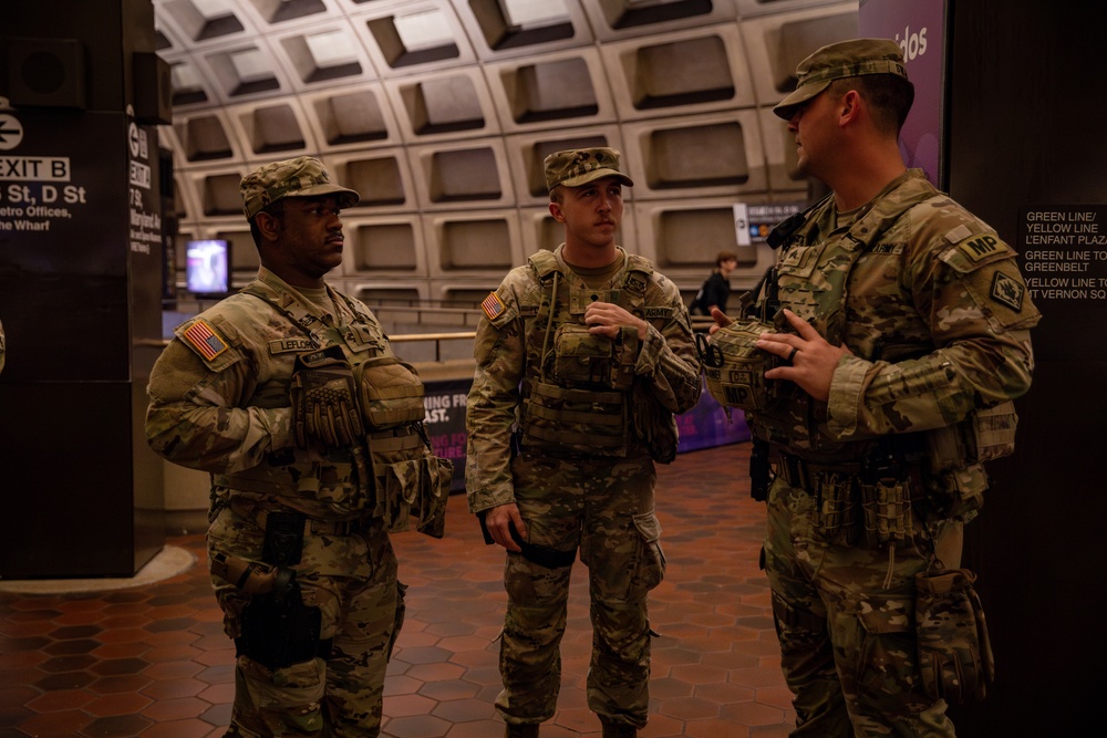 Mississippi National Guard Troops on patrol in the Washington Metro