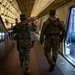 Mississippi National Guard Soldiers patrol the Washington Metro train station