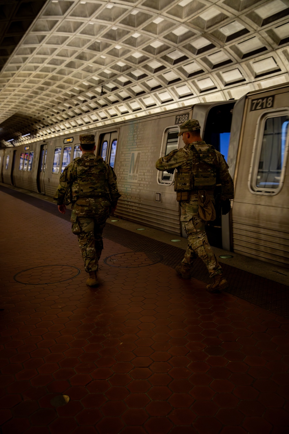 Mississippi National Guard Soldiers Patrol the Washington Metro