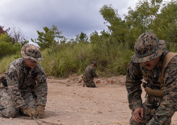 U.S. Marines with 9th Engineer Support Battalion conduct explosive ordinance disposal training for Resolute Dragon 25  
