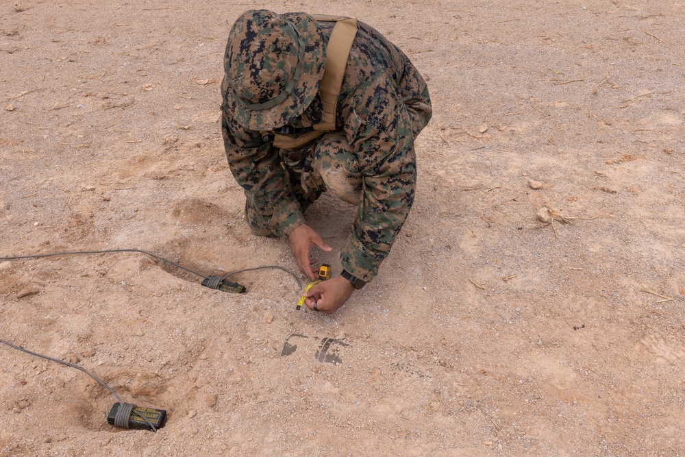 U.S. Marines with 9th Engineer Support Battalion conduct explosive ordinance disposal training for Resolute Dragon 25  