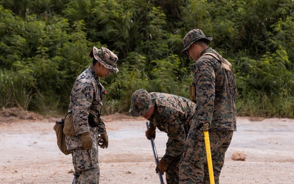 U.S. Marines with 9th Engineer Support Battalion conduct explosive ordinance disposal training for Resolute Dragon 25  