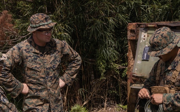U.S. Marines with 9th Engineer Support Battalion conduct explosive ordinance disposal training for Resolute Dragon 25  
