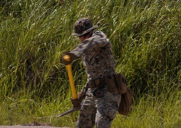 U.S. Marines with 9th Engineer Support Battalion conduct explosive ordinance disposal training for Resolute Dragon 25  