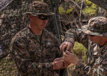 U.S. Marines with 9th Engineer Support Battalion conduct explosive ordinance disposal training for Resolute Dragon 25  