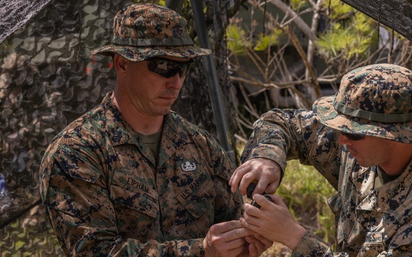 U.S. Marines with 9th Engineer Support Battalion conduct explosive ordinance disposal training for Resolute Dragon 25  