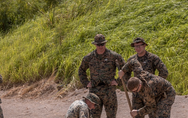 U.S. Marines with 9th Engineer Support Battalion conduct explosive ordinance disposal training for Resolute Dragon 25  