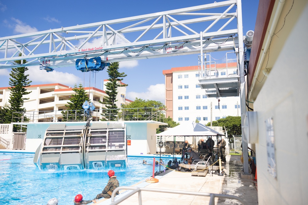 U.S. Marines conduct underwater egress training