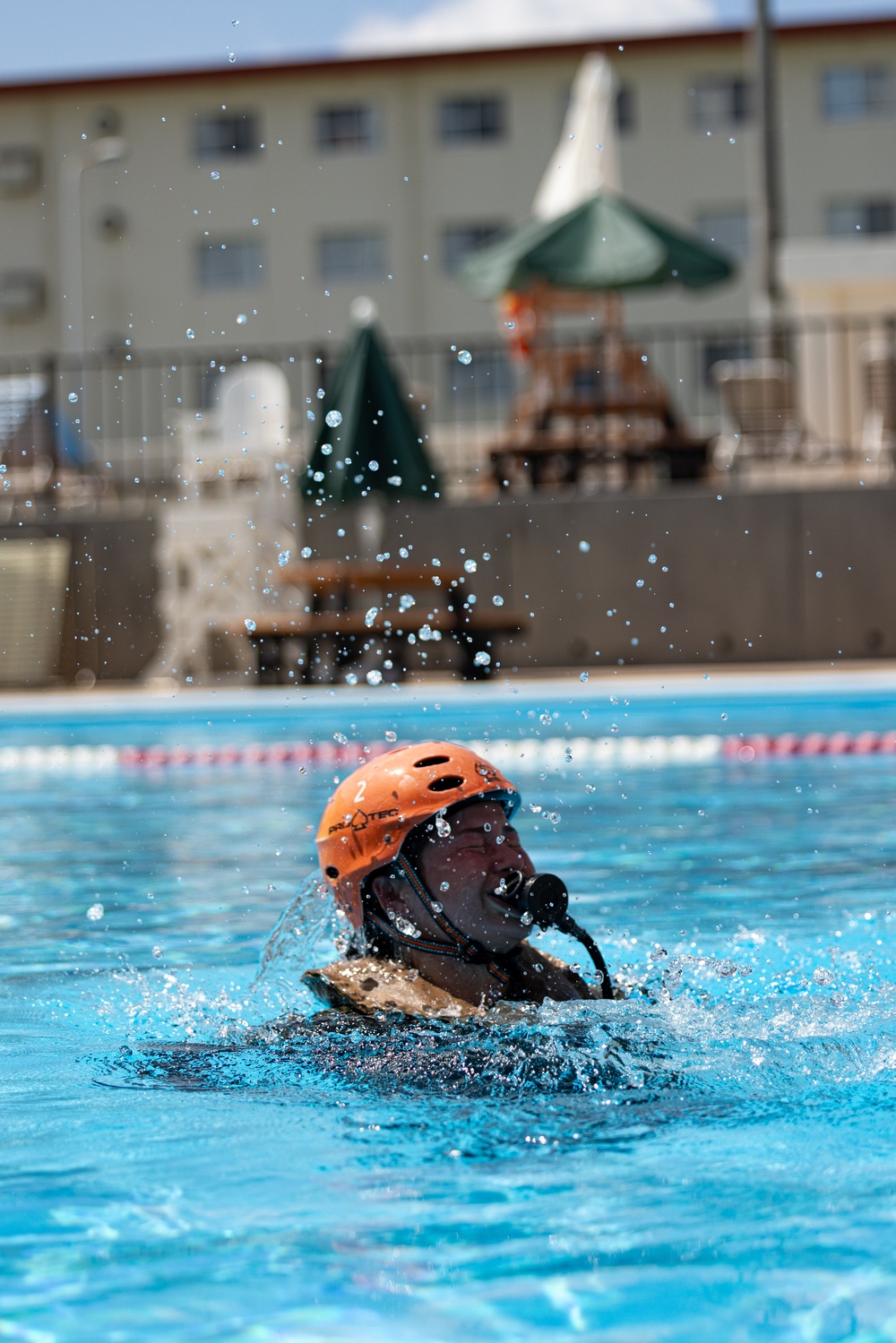 U.S. Marines conduct underwater egress training