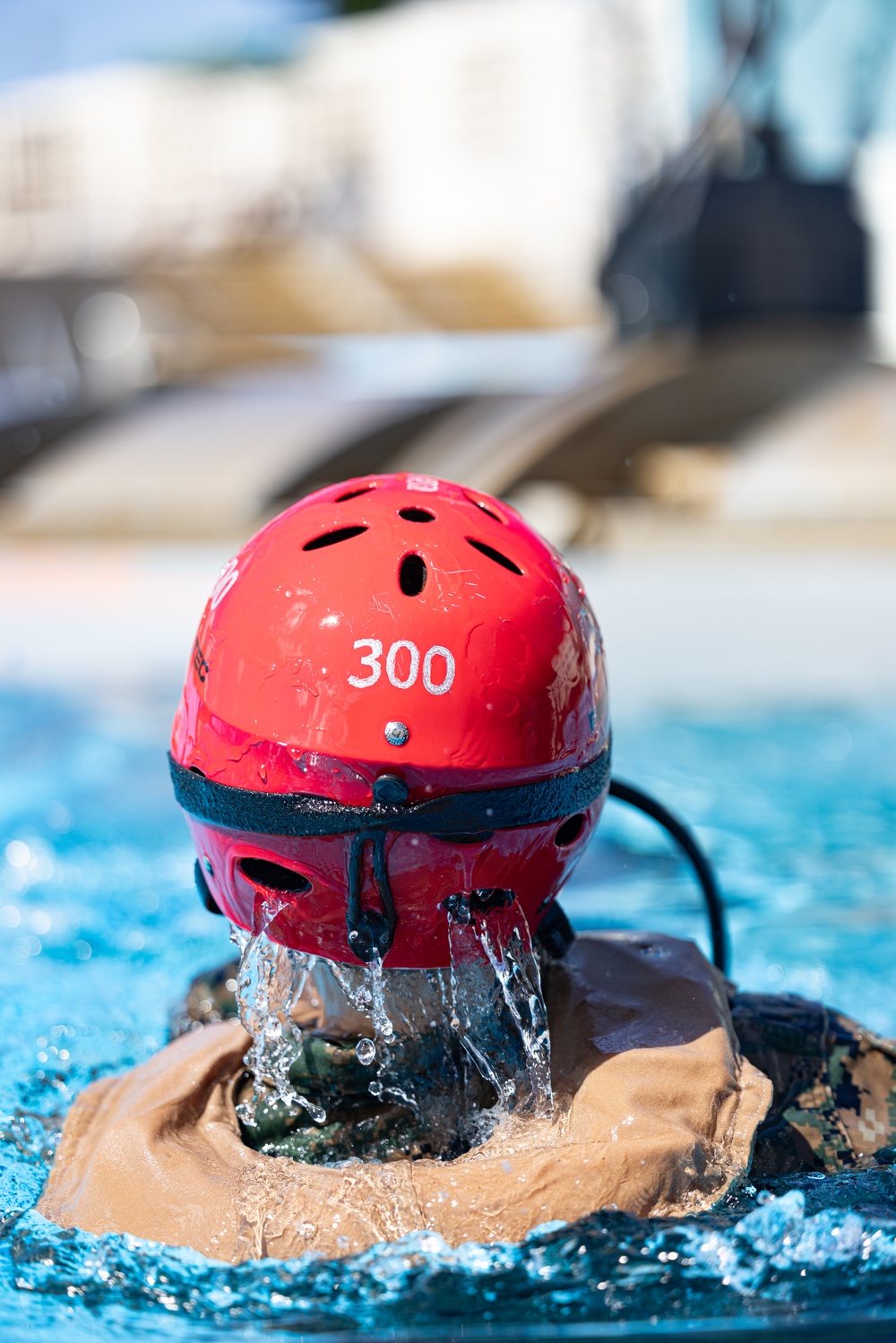 U.S. Marines conduct underwater egress training