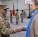 U.S. Army Soldier receives the Medal of the National Defense System of the Republic of Lithuania during a transfer of authority ceremony