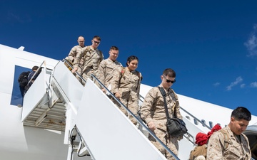 U.S. Marines with VMFA-542 return home
