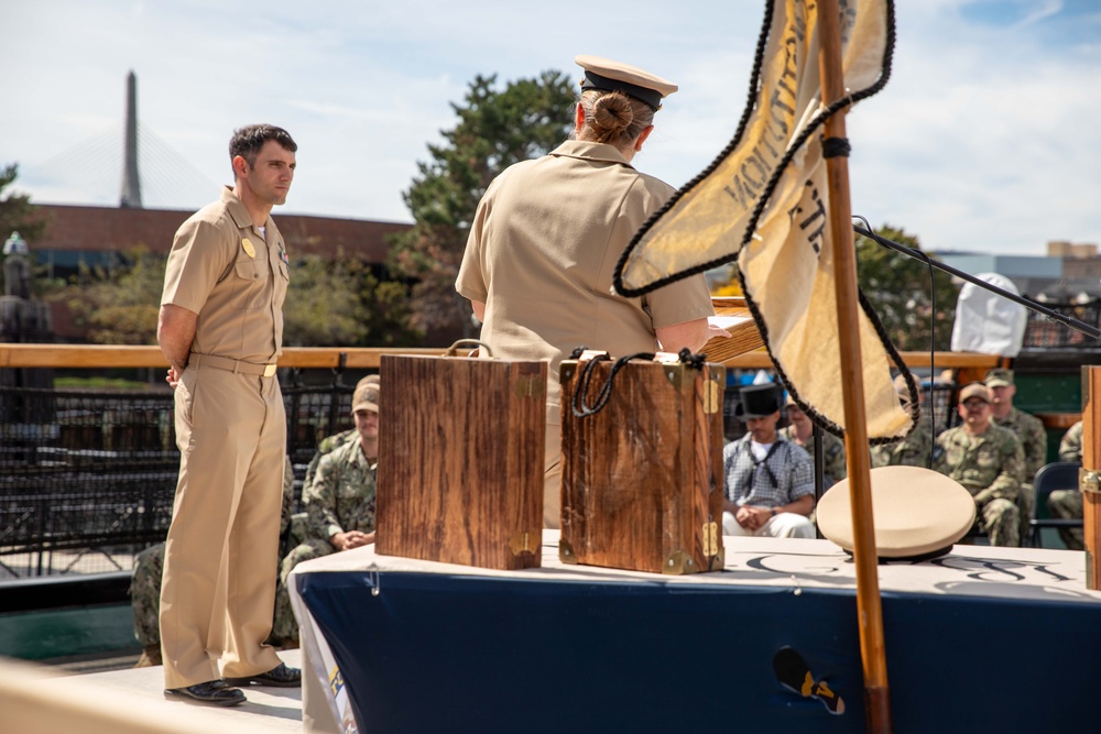 USS Constitution Hosts Chief Petty Officer Pinning Ceremony