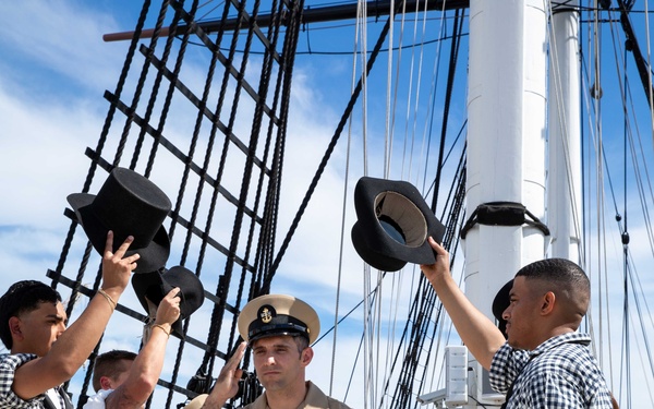 USS Constitution Hosts Pinning Ceremony