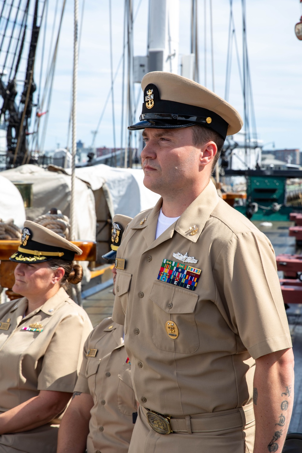 USS Constitution Hosts Pinning Ceremony