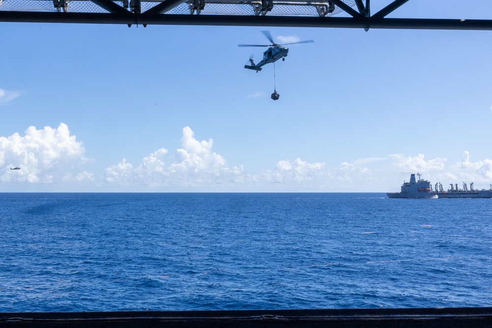 Iwo Jima Sailors Conduct a Replenishment At Sea