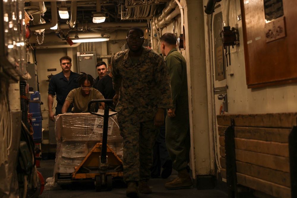 Iwo Jima Sailors Conduct a Replenishment At Sea