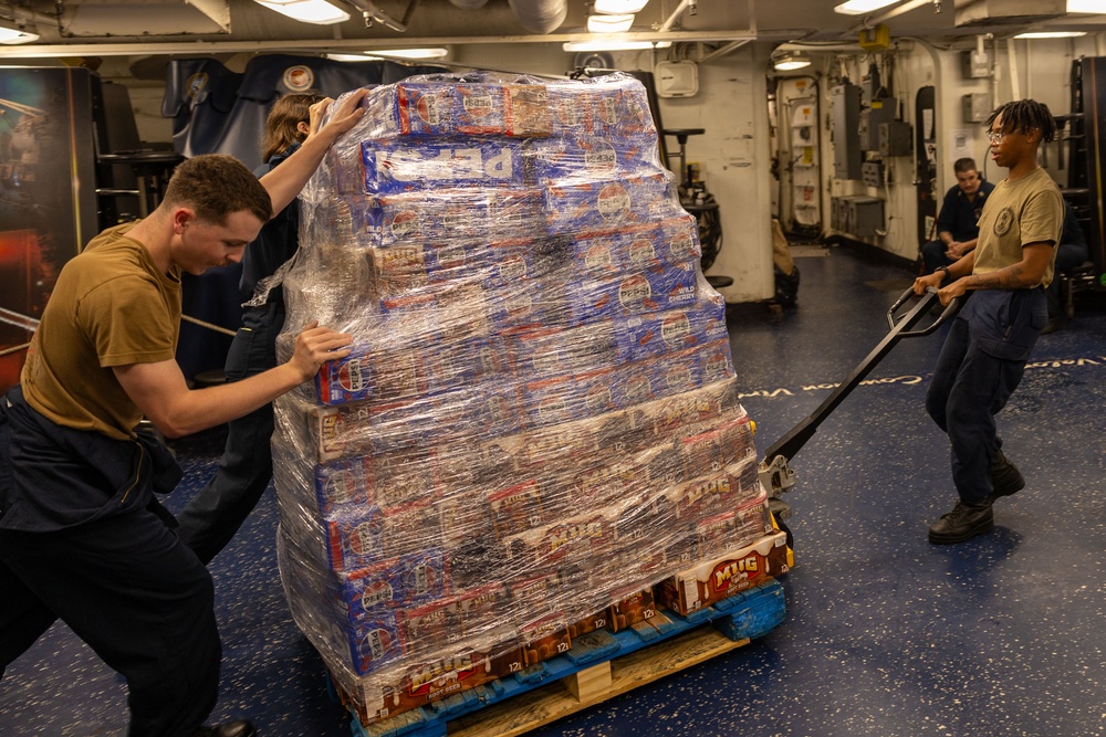 Iwo Jima Sailors Conduct a Replenishment At Sea