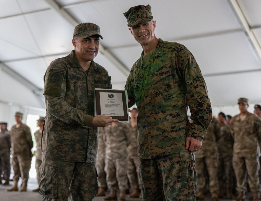 UNITAS 2025: US Marines and Partner Nations Participate in the Closing Ceremony Gift Exchange