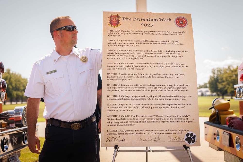 Fire Prevention Week 2025: Proclamation Signing