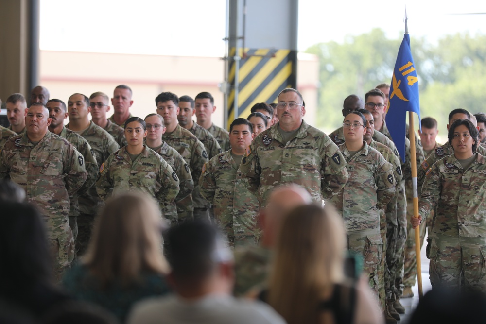 Bravo Company, 1-114th Aviation Security &amp; Support Battalion Mobilization Ceremony