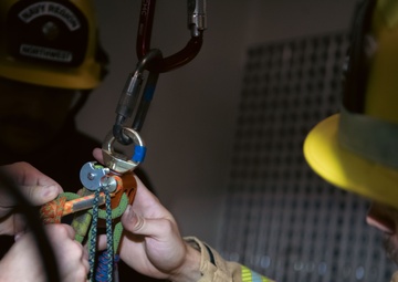 USS Ronald Reagan Calls a Drill for Emergency Rescue, Naval Firefighters Respond