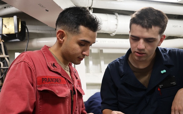 USS Roosevelt (DDG 80) Conducts Engineering Training in the Western Mediterranean Sea