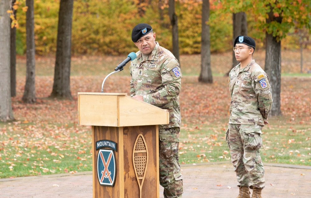 2nd Battalion, 14th Infantry Regiment, 2nd Brigade Combat Team, 10th Mountain Division, Hold Change of Responsibility Ceremony
