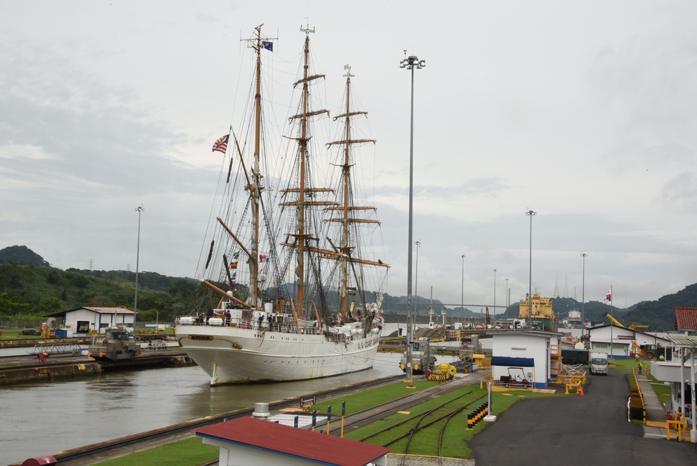 Coast Guard Cutter Eagle transits the Panama Canal