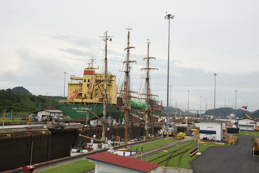 Coast Guard Cutter Eagle transits the Panama Canal