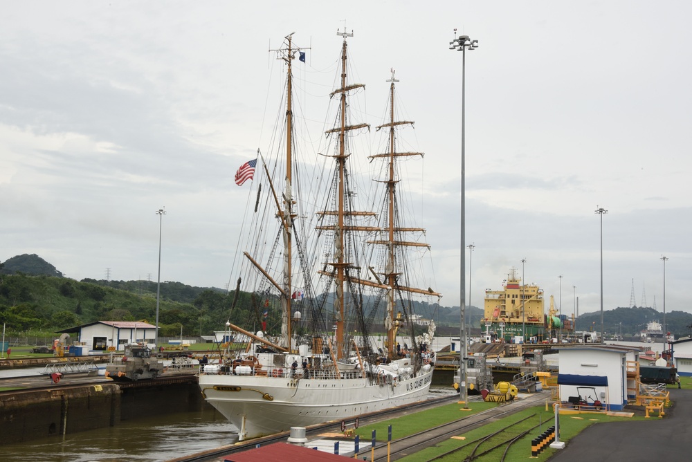 Coast Guard Cutter Eagle transits the Panama Canal