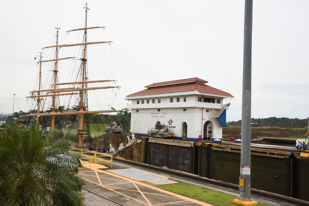 Coast Guard Cutter Eagle transits the Panama Canal