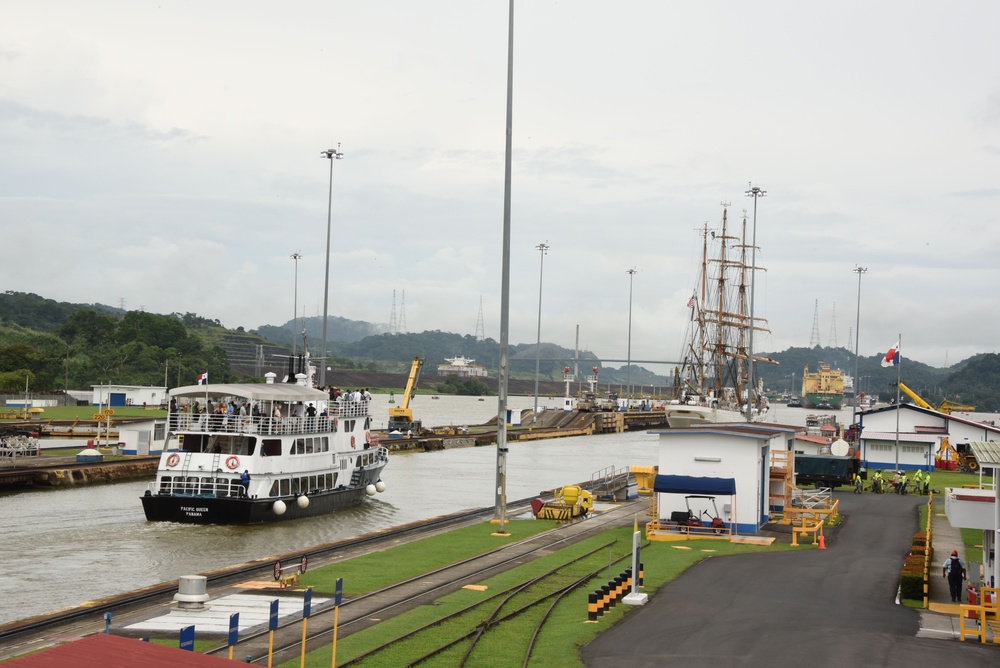 Coast Guard Cutter Eagle transits the Panama Canal