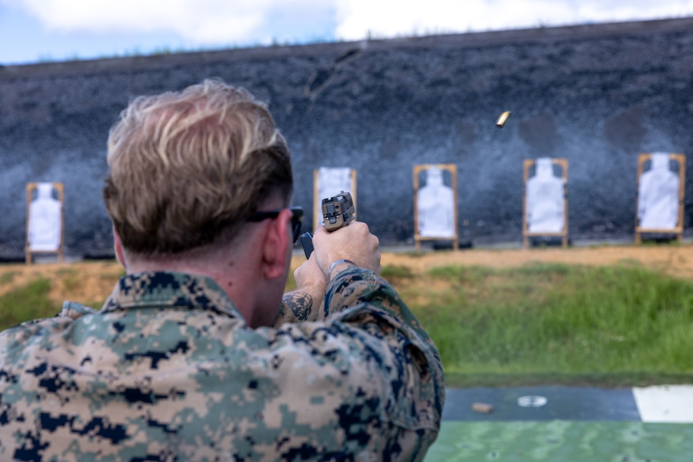 U.S. Marines conduct combat pistol program sustainment