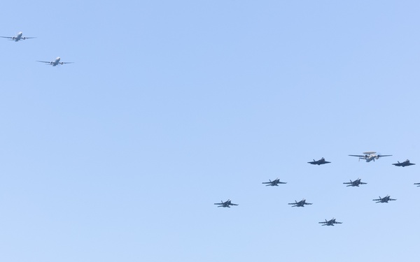 USS George H.W. Bush participates in the Titans of the Sea Presidential Review celebrating the Navy’s 250th birthday.