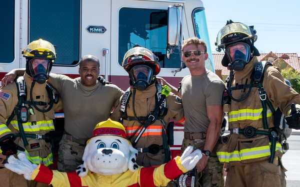 Nellis Airmen ignite awareness during Fire Prevention Week