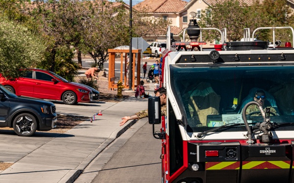 Nellis Airmen ignite awareness during Fire Prevention Week