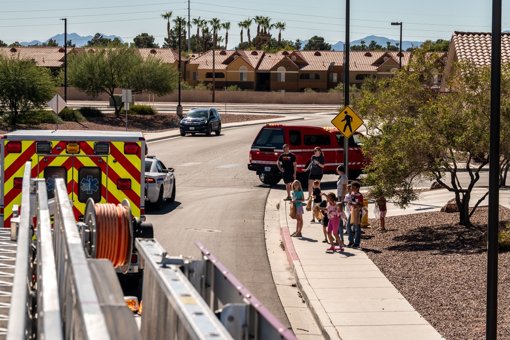 Nellis Airmen ignite awareness during Fire Prevention Week