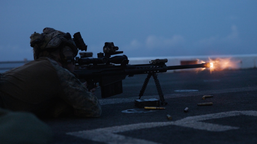 22nd MEU(SOC) | MSPF Deck Shoot on USS San Antonio