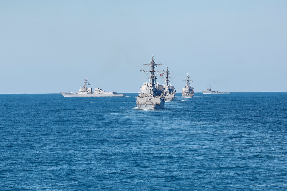 Carrier Strike Group 10 Sails in Formation