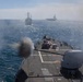 USS Cole participates in the Titans of the Sea Presidential Review celebrating the Navy’s 250th birthday.
