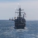 USS Cole participates in the Titans of the Sea Presidential Review celebrating the Navy’s 250th birthday.