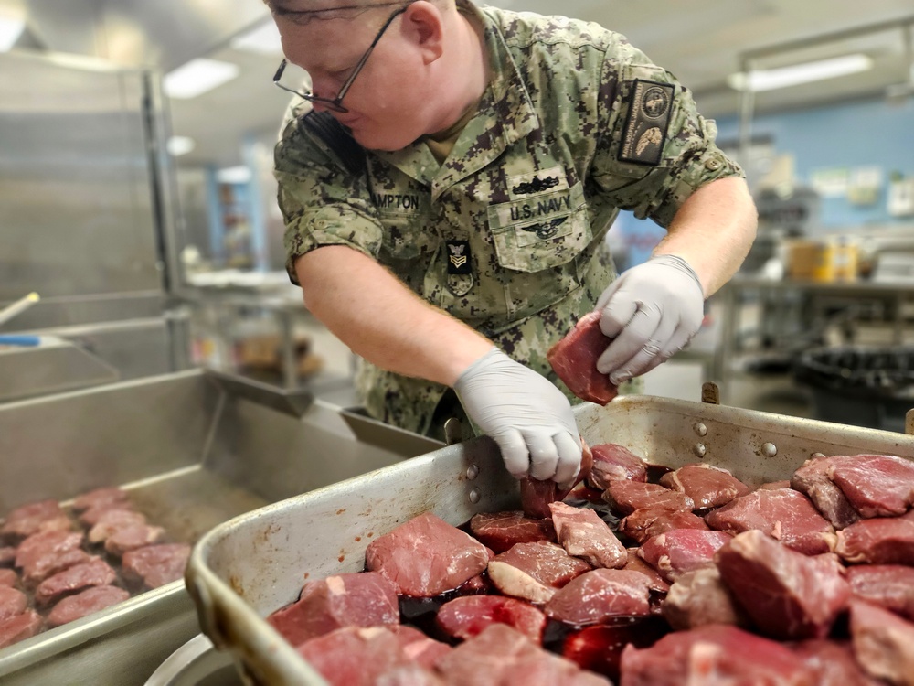 Naval Hospital Jacksonville galley serves 250th birthday special meal
